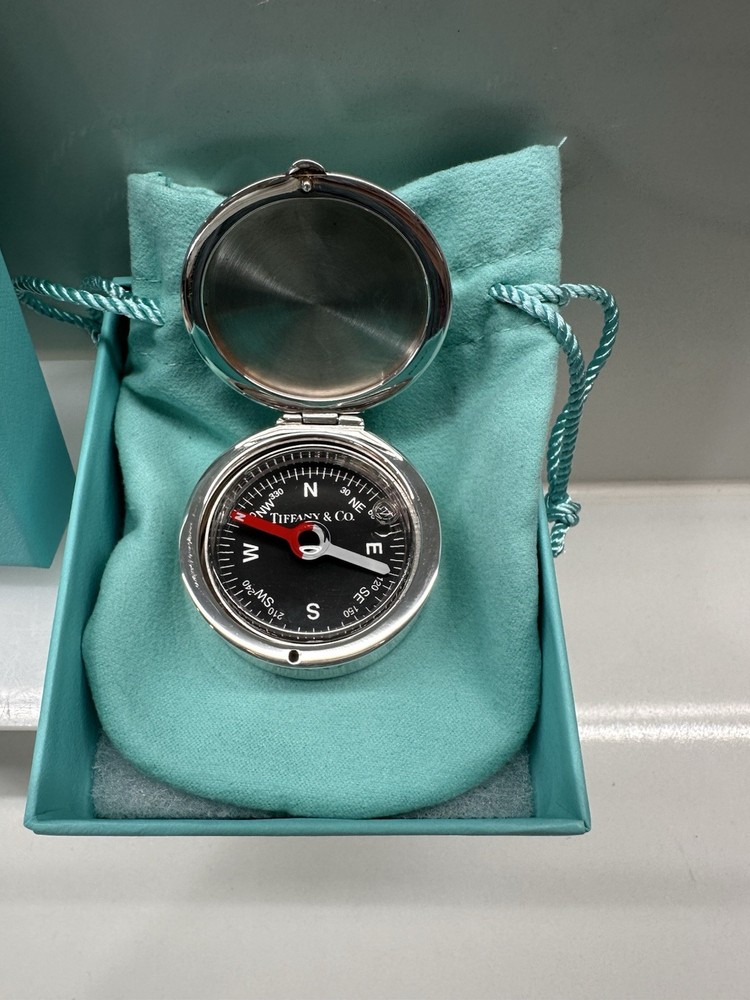 Tiffany & Co. Sterling Silver Round Compass "1837 Collection"