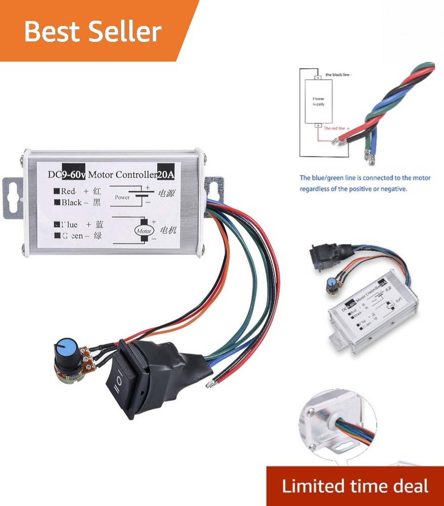 High-Performance DC Brush Motor Controller 1200W - Speed & Direction Control