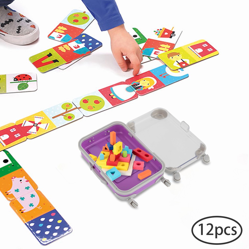 12 PCS Simulation Mini Trolley Cases Suitcase Set ABS Case Set W/4 Wheel