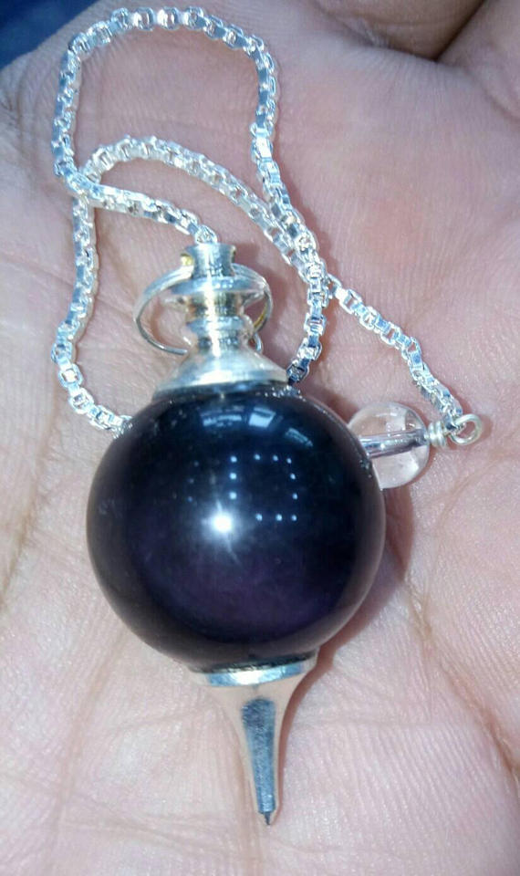 Rainbow Obsidian Pendulum Healing Chakra Dowsing Sphere Pendulum