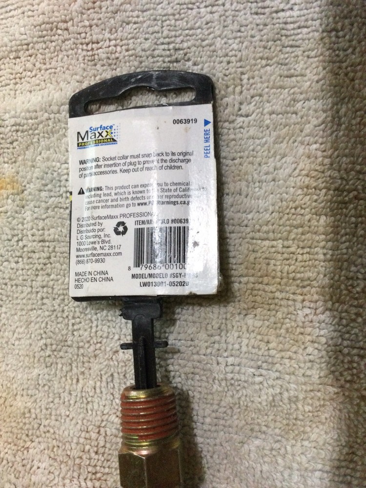 surface maxx 1/4 inch quick disconnect set new