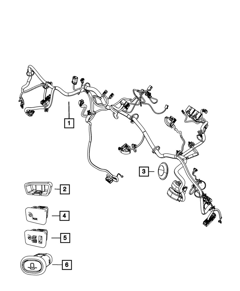 Genuine Mopar Instrument Panel Wiring 68172412AD