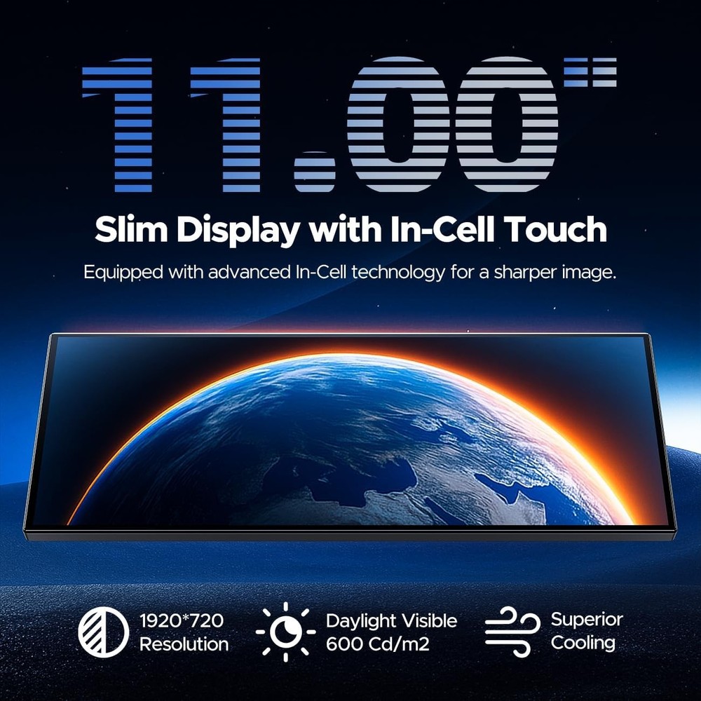 11 Inch Wireless Carplay Screen with Backup Camera