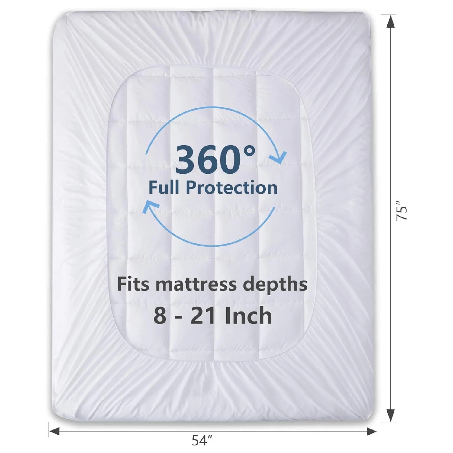 4 Inches Thick Mattress Topper Quilted Cooling Mattress Topper Pad MATTRESS PAD