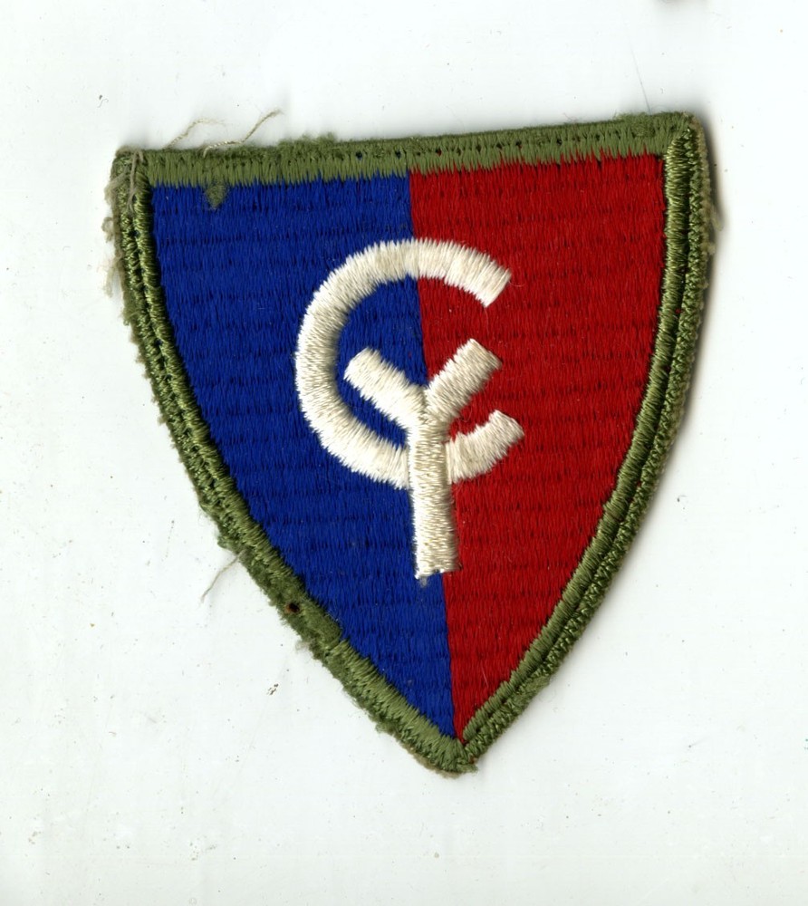 38th Infantry Division Ripple Weave White Back Patch WWII Original Pacific