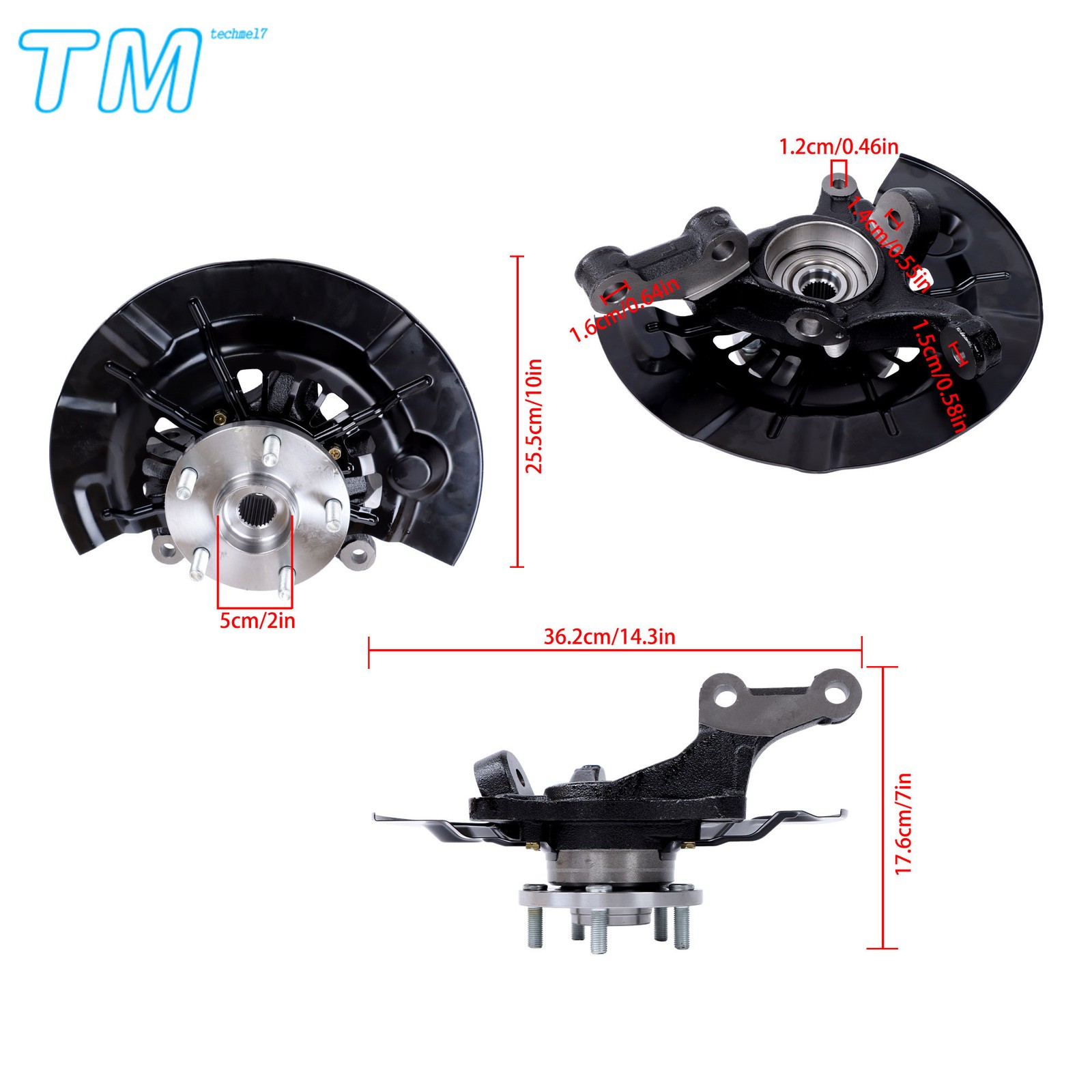For Toyota Camry 2012-2017 Front Left & Right Pair Wheel Bearing & Hub Assembly