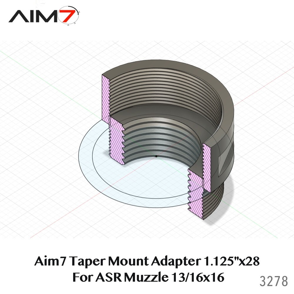 AIM7 Tempest XDT Taper ASR & Gsh-0.5 Linear Muzzle Compensator 223/22/9mm