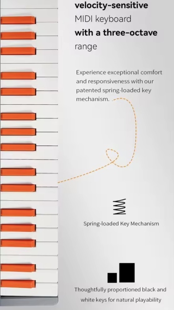 M-VAVE SMK-37 ELITE Wireless MIDI Keyboard Controller, PC, Mac, iOS, Android