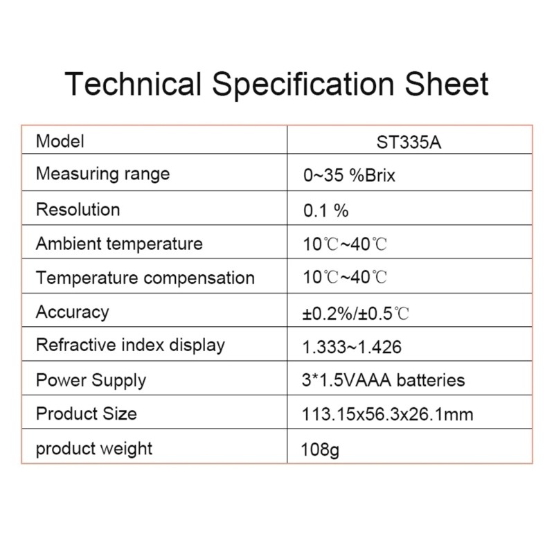 LCD Sugar Analyzers Refractometer For Fruit Ripeness & Beverage Quality Control