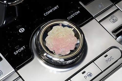 Push to Start Button Cover，Engine Start/Stop Resin Flower Starter Light Pink