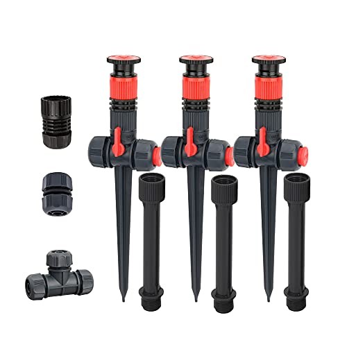 96093 Multi-Adjustable Flex Design with Extension Set, Garden Sprinkler Raised