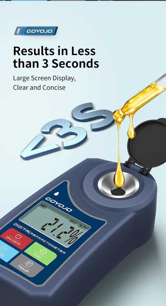 Digital Refractometer Brix Meter For Fruit Juice Sprite Sugar Tester Meter 0‑55%