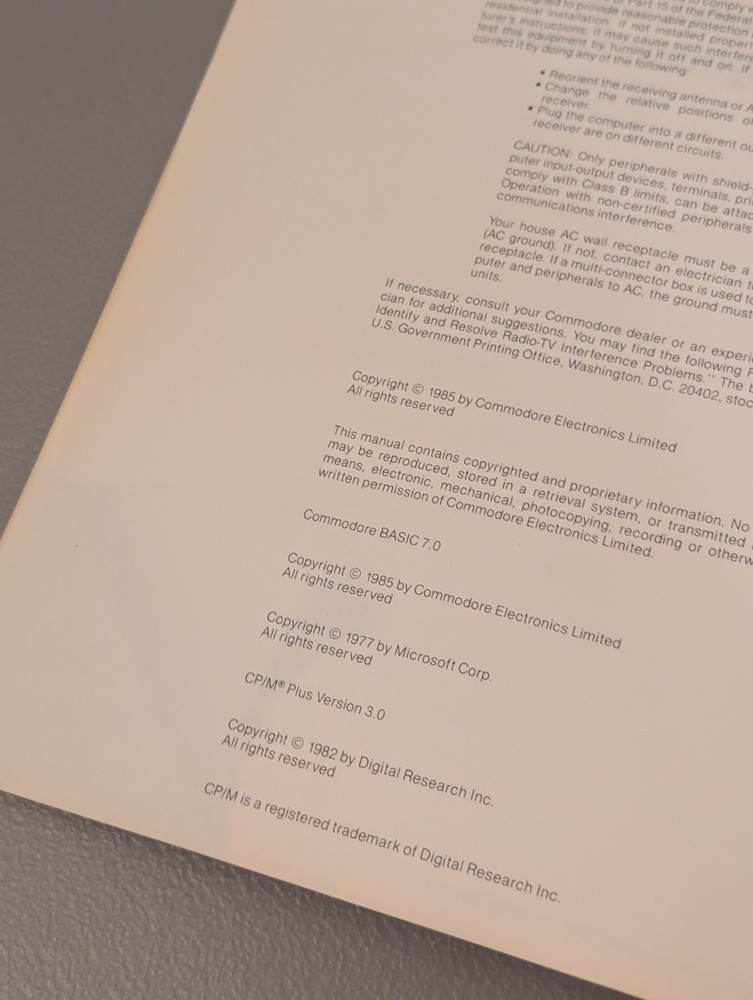 Commodore 128 Programmer's Reference Guide & System Guide - 1980s Computer Books