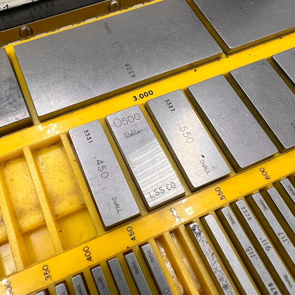 DOALL PRECISION GAGE BLOCKS PARTIAL SET RANGE SET METAL INCOMPLETE