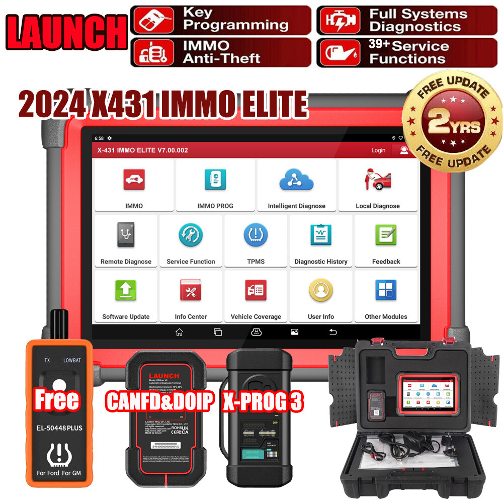Launch X431 IMMO ELITE PLUS PRO 5 Key Programming Full System Diagnostic Scanner