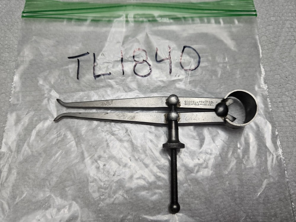 VINTAGE GOODELL PRATT CO. 4" FLAT LEG SPRING JOINT INSIDE CALIPER