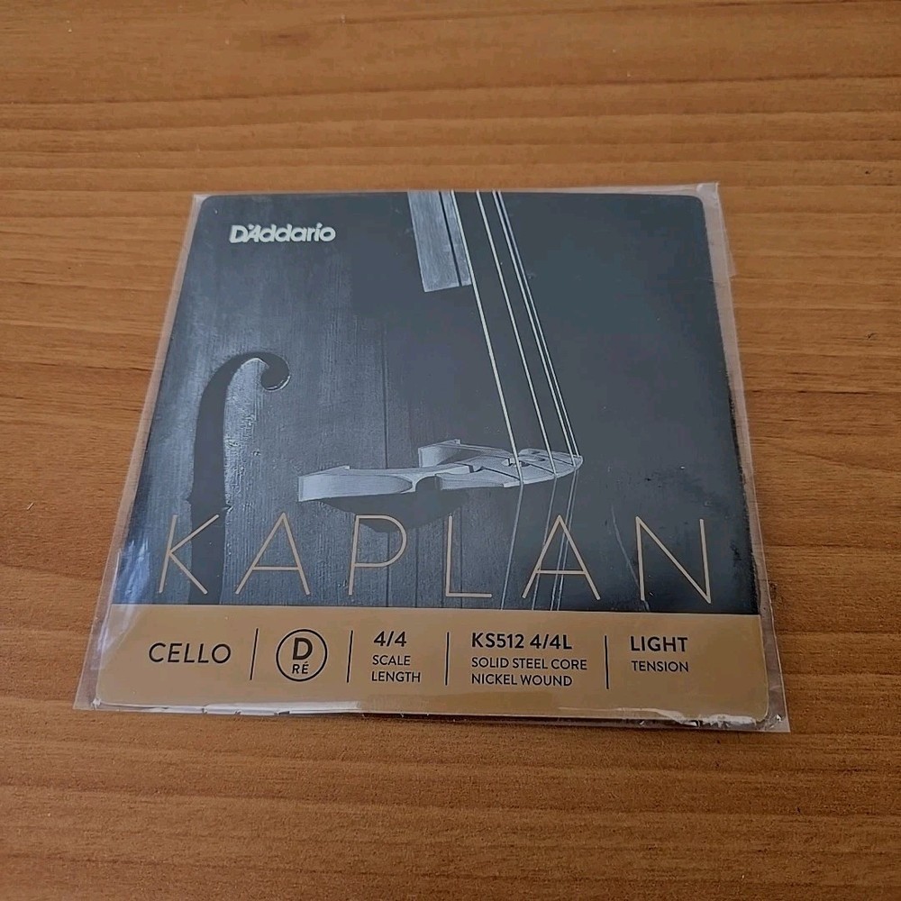 D'Addario Kaplan Cello Single D String, 4/4 Scale, Light Tension