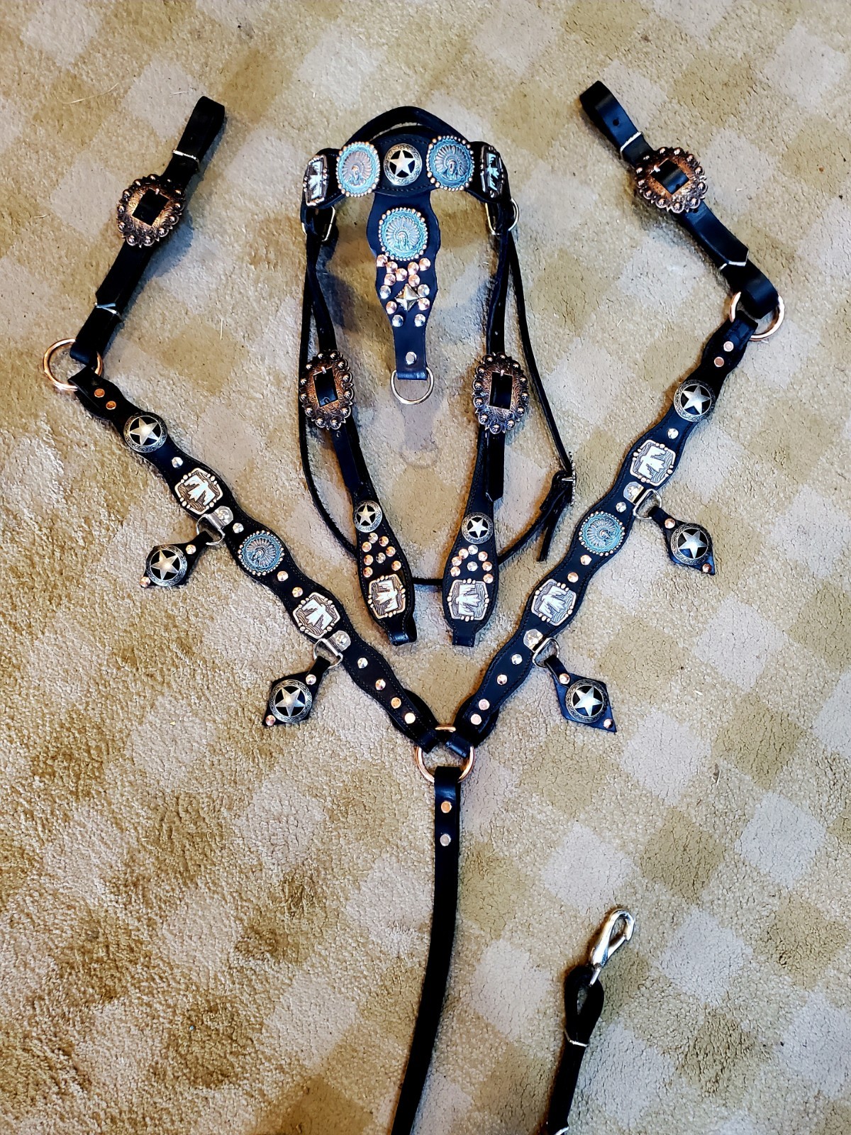 Custom Parade/showTack Set - Headstall & Breast collar