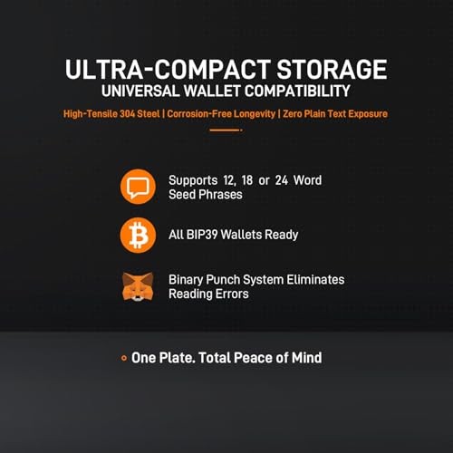 CRYPTO SEED STORAGE – Single-Sided Titanium Tablet TC4 Alloy Crypto