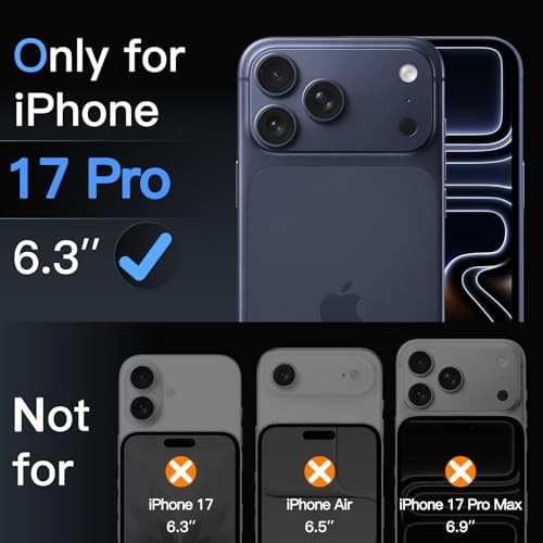 Full Coverage Screen Protector for AR Anti Reflection, Black iPhone 17 Pro