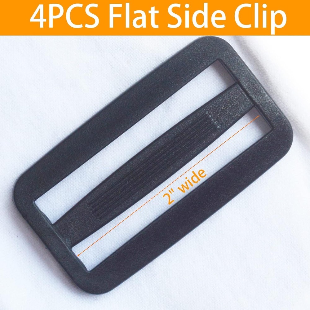 Quick Release 2-Inch Plastic Buckles with Tri-Glide Clips for Versatile Use