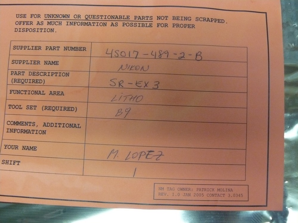 Nikon 4S017-489-2 B PCB assembly SR-EX3