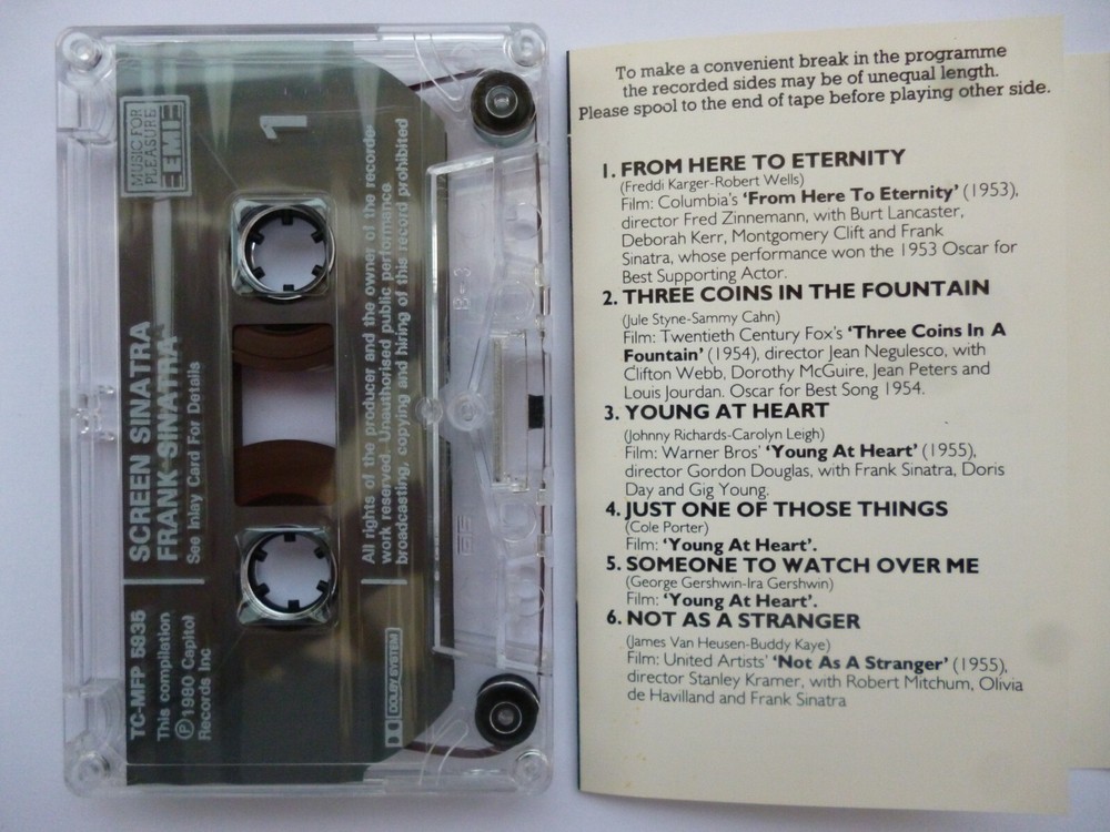FRANK SINATRA - SCREEN SINATRA - CASSETTE
