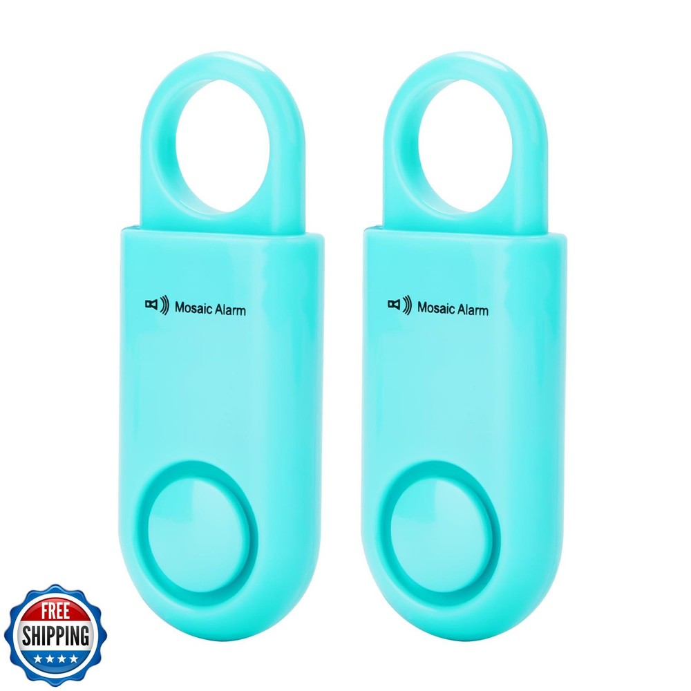 2 Pack Personal Safety Alarm 130db User-Replaceable Battery SOS E