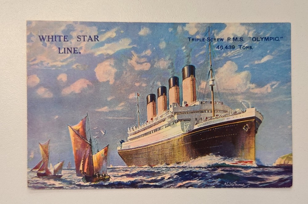 White Star Line R.M.S. Olympic Postcard