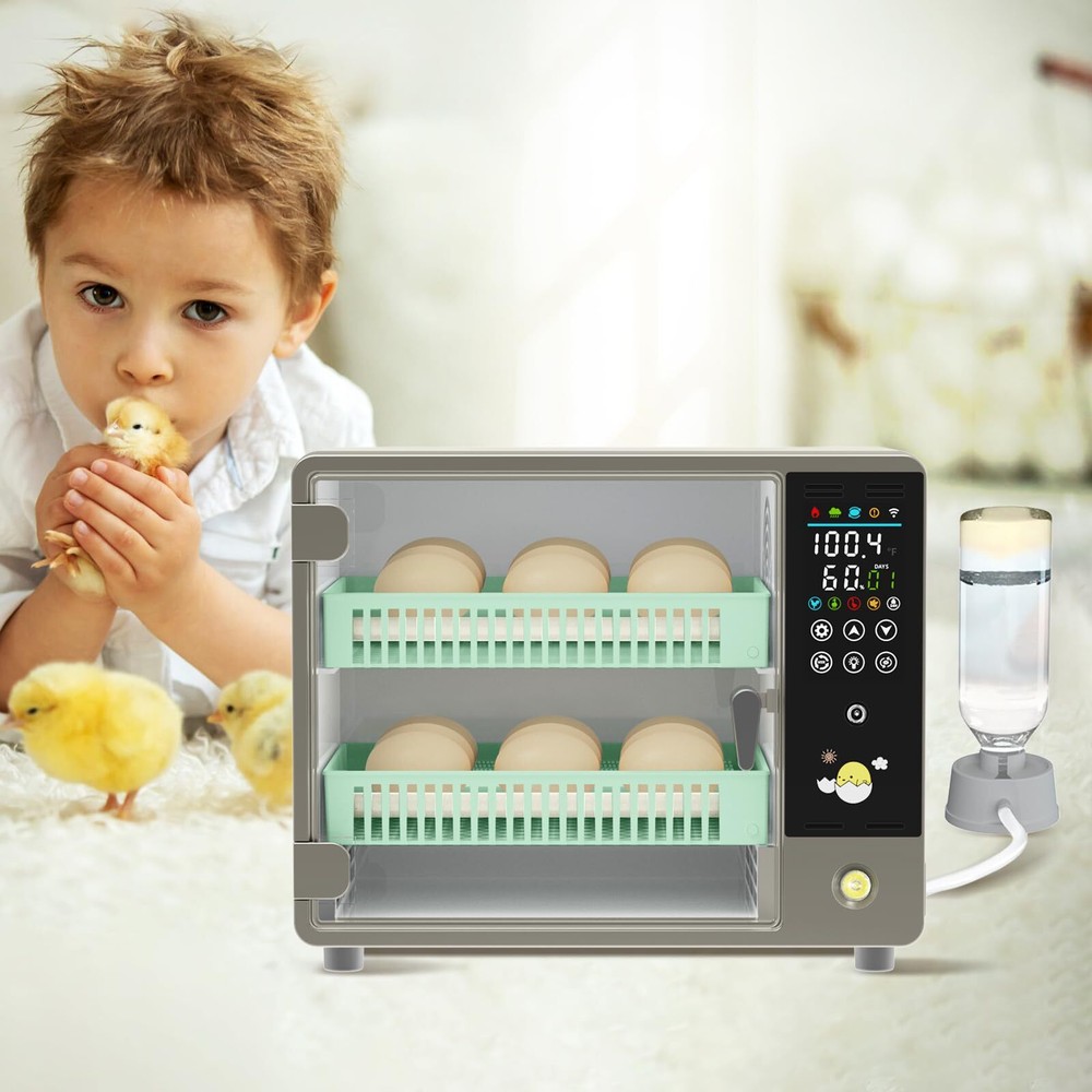 Incubators for Hatching Eggs, Egg Incubator with Automatic Egg Turning and Humid