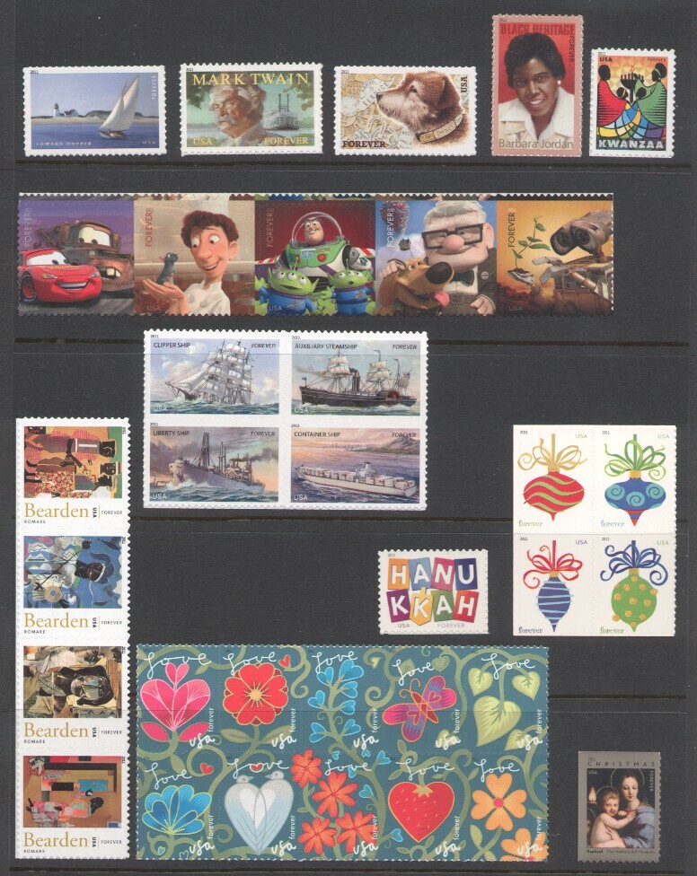 2011 U.S. COMMEMORATIVE YEAR SET *60 STAMPS* MINT-NH