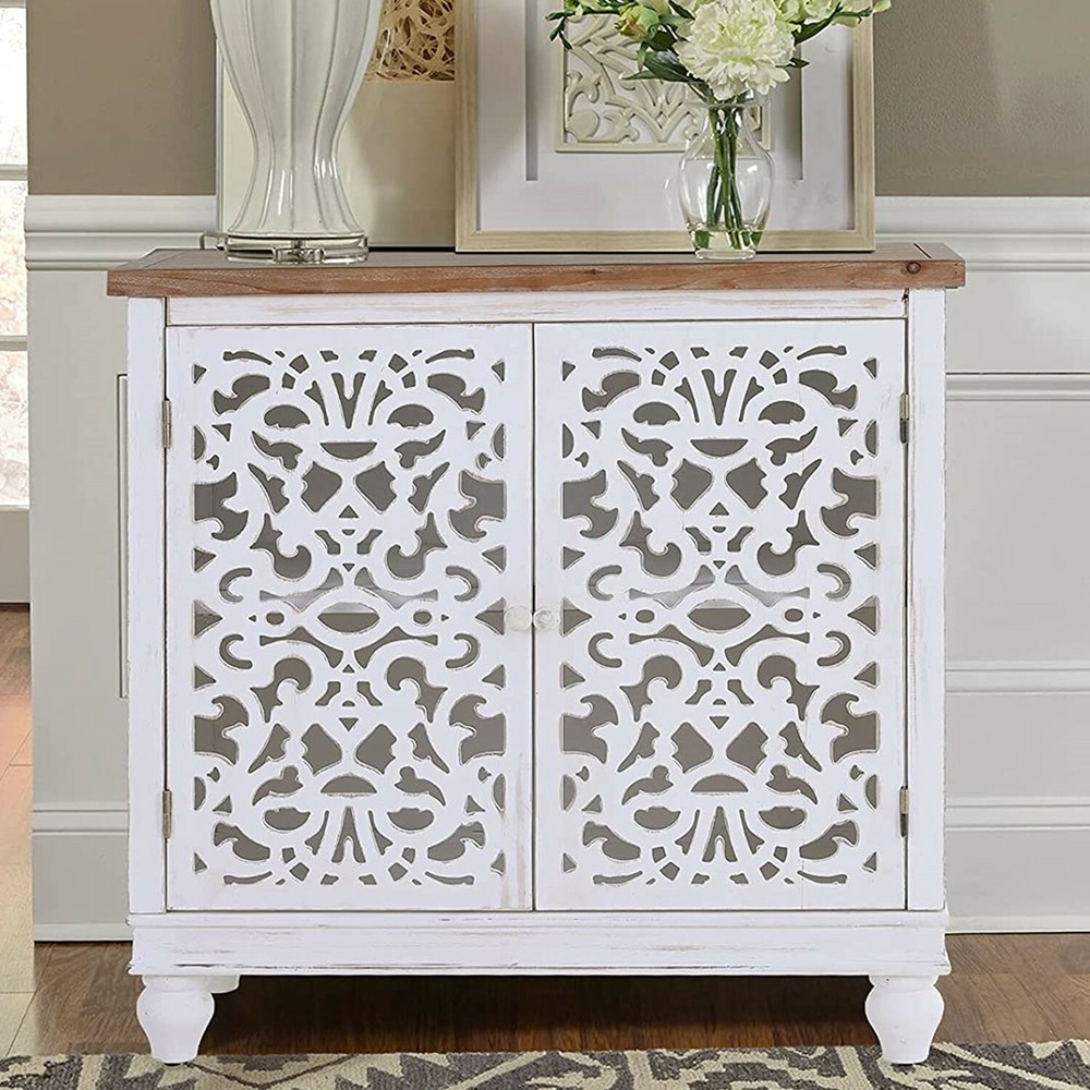 Buffet Sideboard Accent Cabinet with Storage Kitchen Bar Cupboard Table 2 Doors