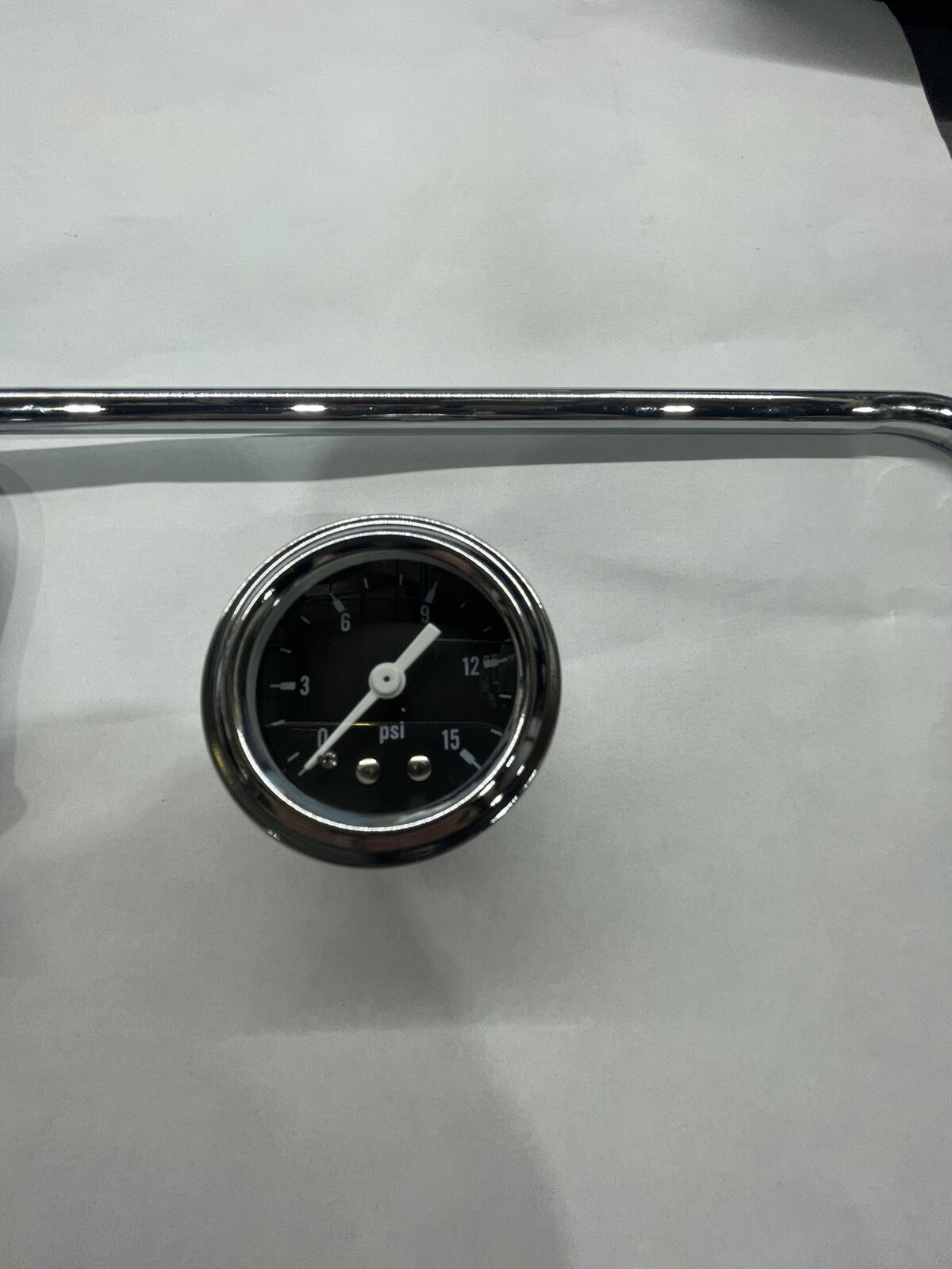 Holley 4150 Double Pumper Chrome Dual-Feed Fuel Line WITH GAUGE NEW