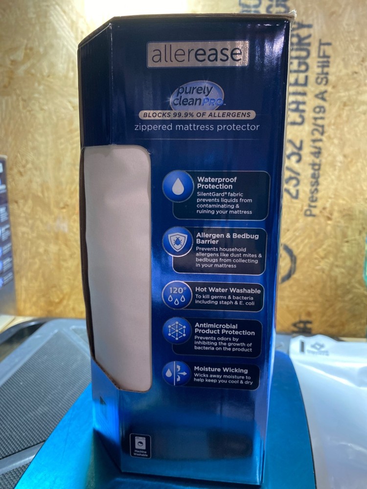 Aller-Ease Maximum Bed Bug and Allergy Mattress Protector White Twin