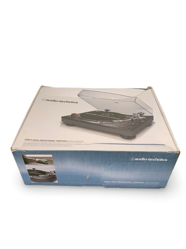  Audio-Technica AT-LP120BK-USB Direct Drive Turntable USB Record Player Used