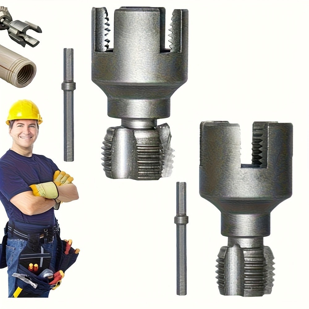 Integrated Internal & External Pipe Threader, PVC Kit 1/2" & 3/4"