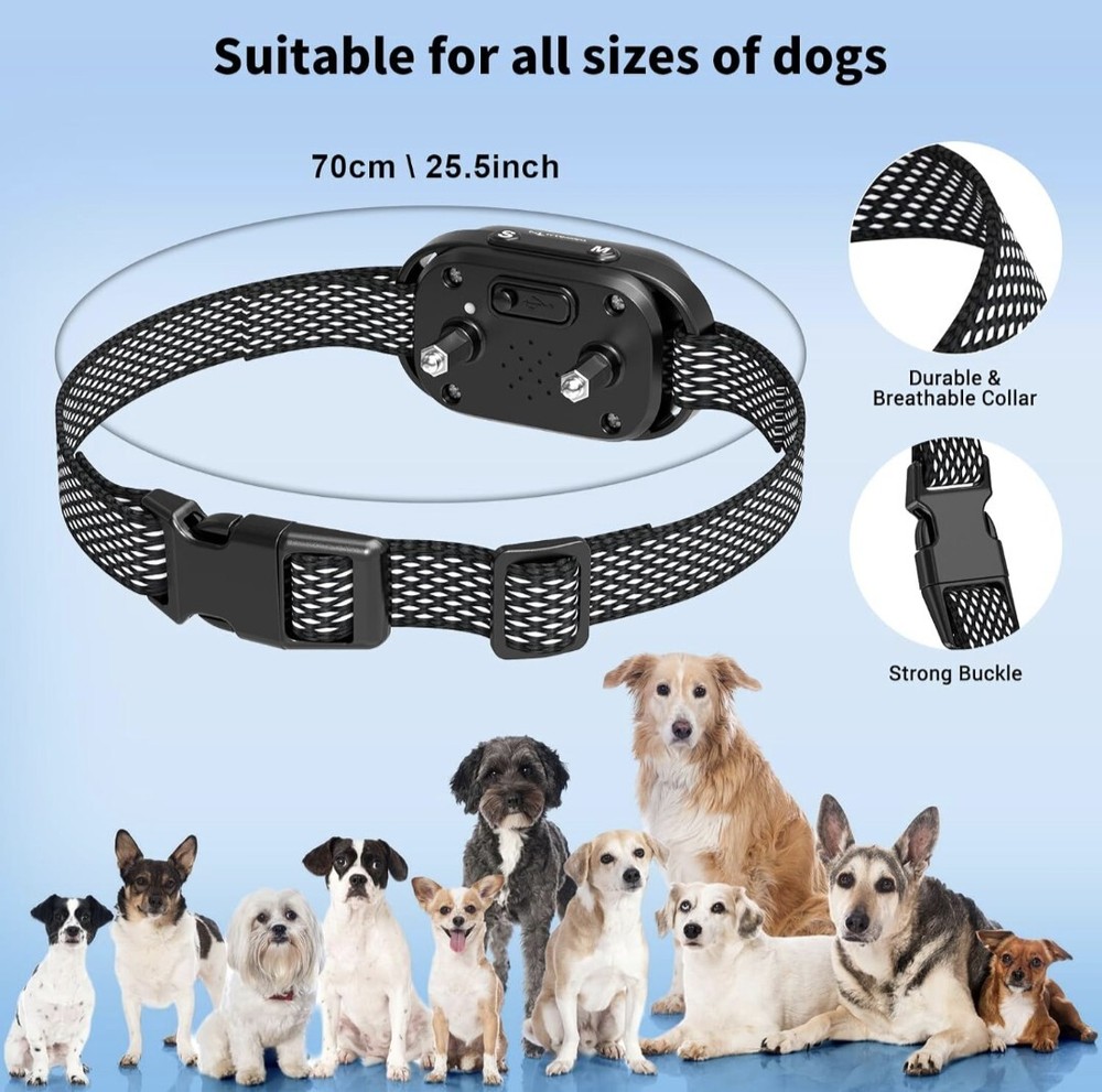 DOG BARK CONTROL COLLAR Multi-Function, Waterproof, 7-Level Sensitivity, NEW!