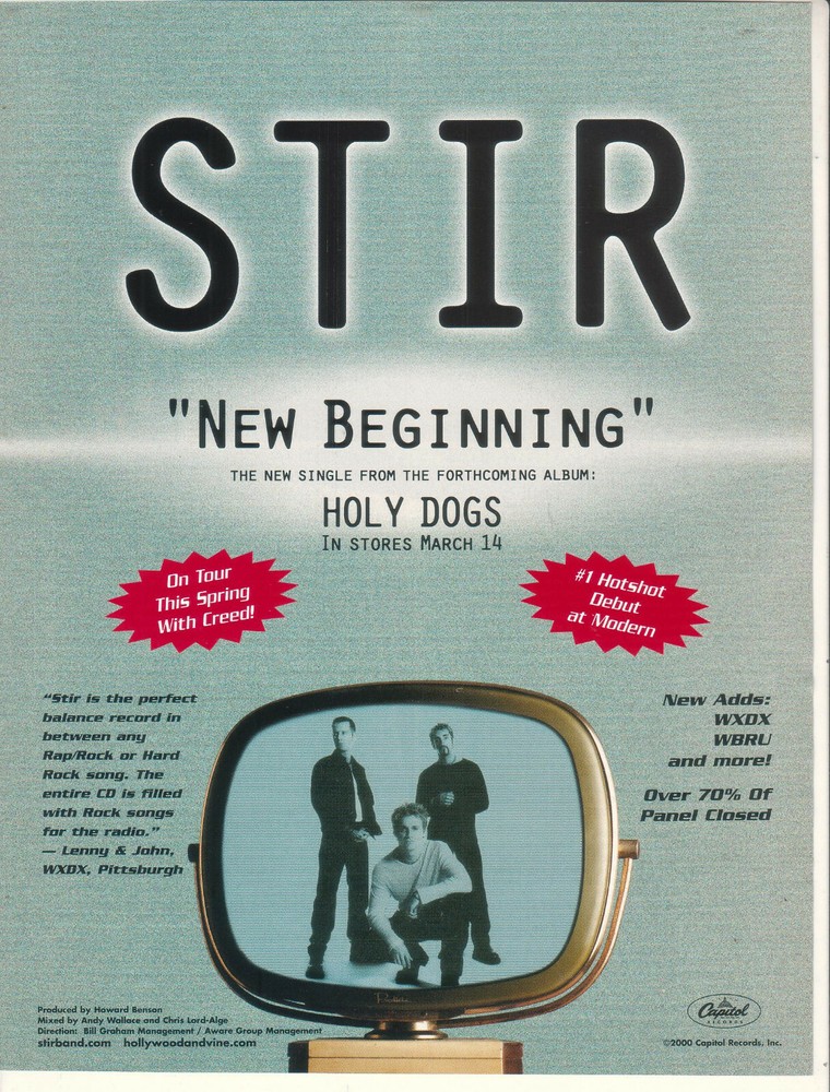Stir 2000 Ad- New Beginnings Advertisement