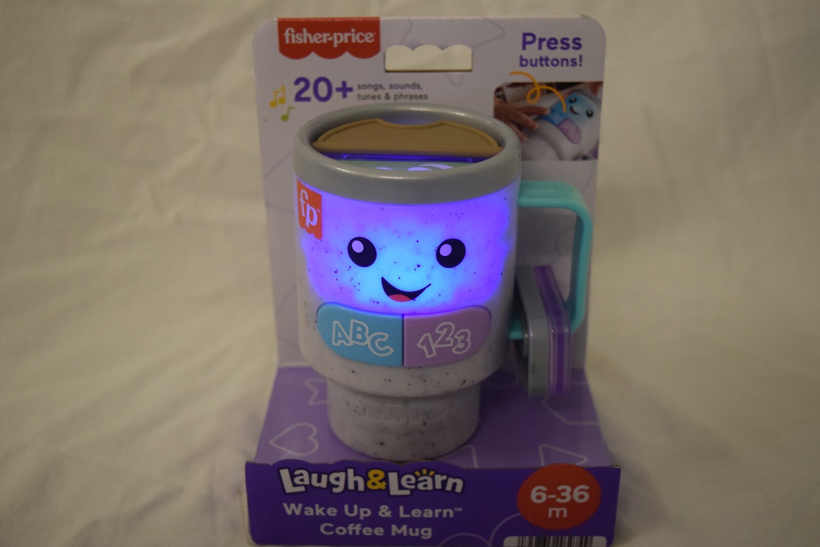 Fisher-Price Laugh & Learn Wake Coffee Mug Interactive Sounds 🔥 New !
