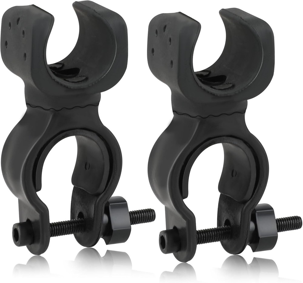 2 Pcs Cane Holder for Walker, Universal Rollator Black