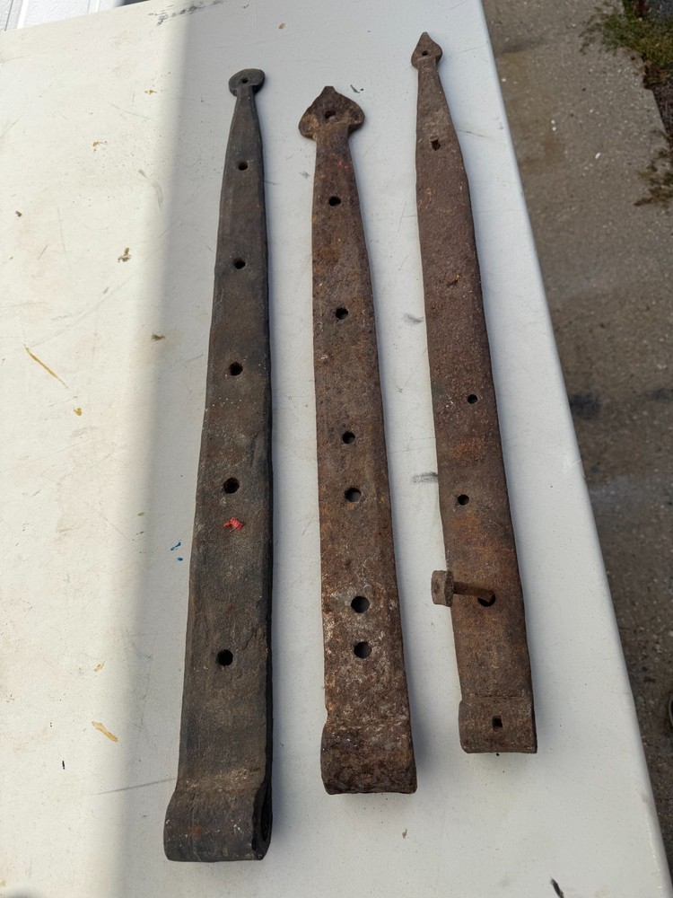 antique strap hinges hand made 1800's
