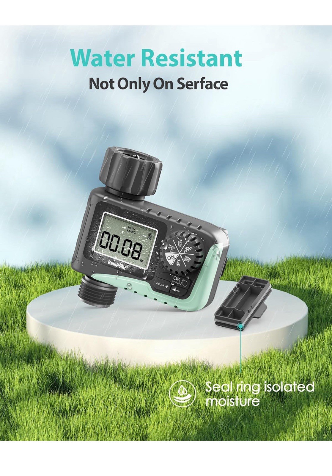 RAINPOINT Sprinkler Timer, Programmable Water Timer for Garden Hose, Outdoor Hos