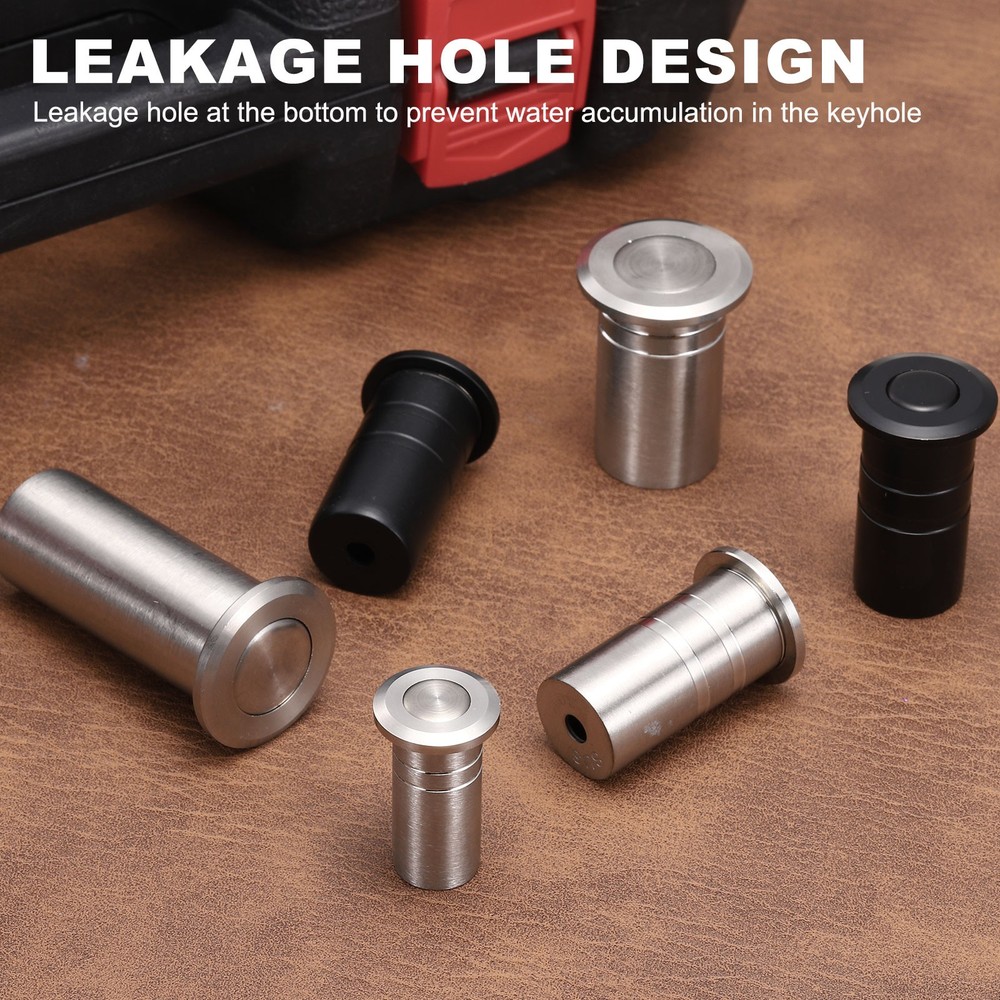 0.51" Door Latch Dust Protector, Dust-Proof Sliding Lock Insert, Silver