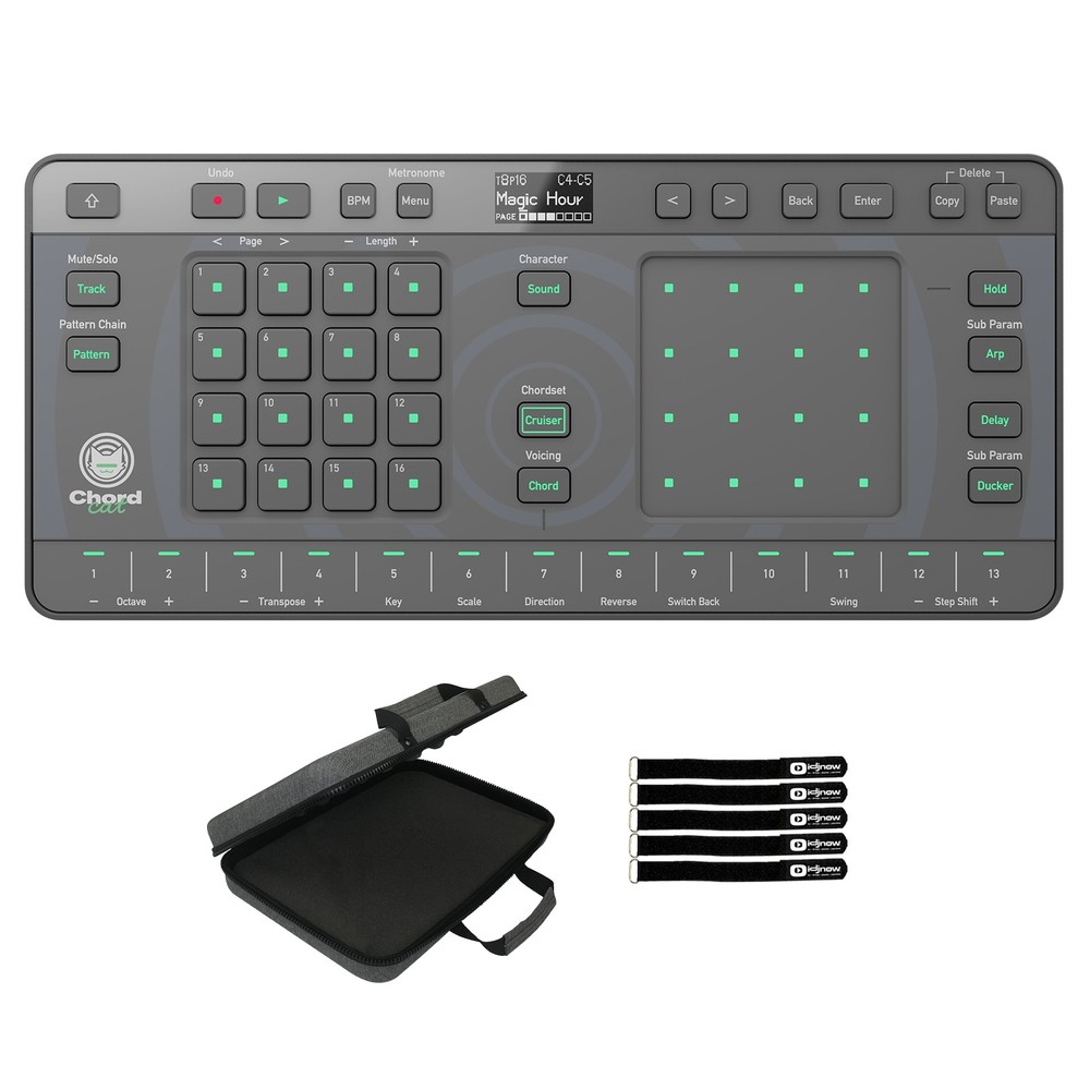AlphaTheta CHORDCAT 8-Track Portable Groovebox Controller w Case