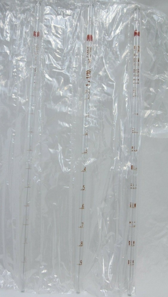 (6) 1ml Measuring Pipette Corning Pyrex Mohr Type No.7085