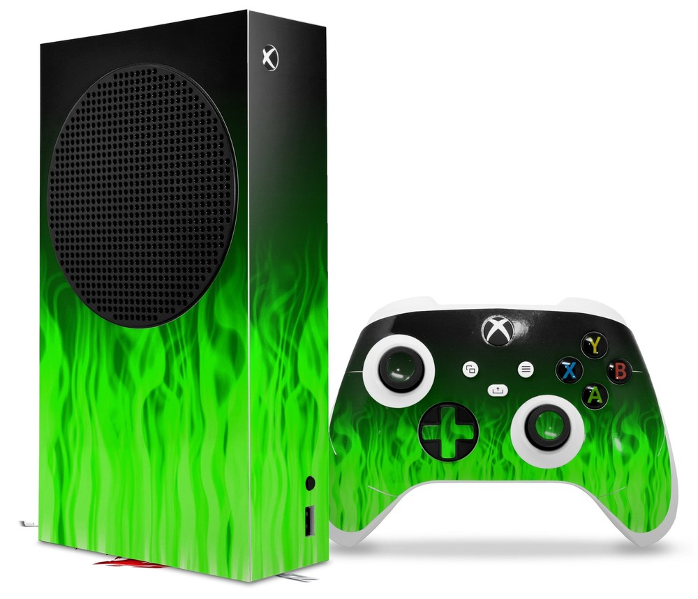 Skins XBOX Series S Console Controller Fire Green