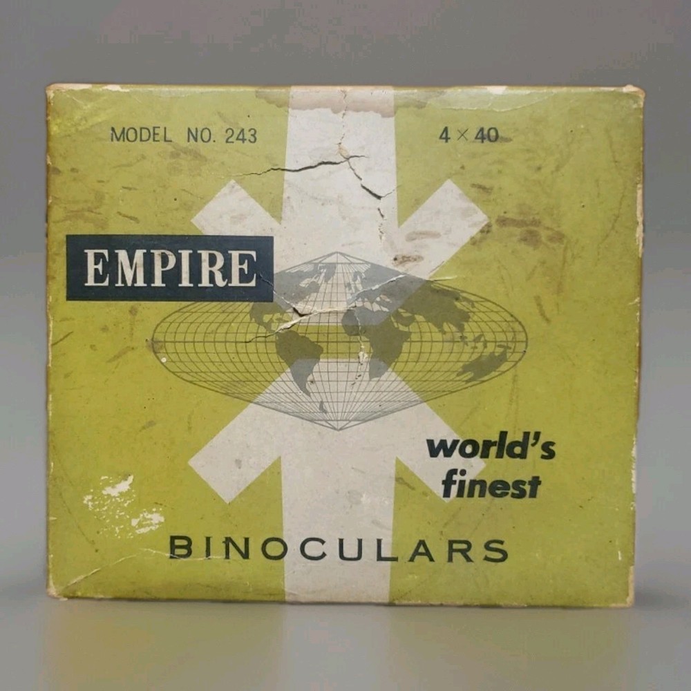 1960's Empire 4x40 Model # 243 Extendable Binoculars With Case In Original Box