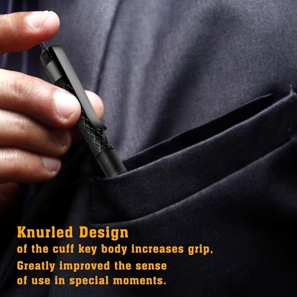 Quick-Access Oversize Handcuff Key - Textured Grip, 4" Durable Tactical Tool