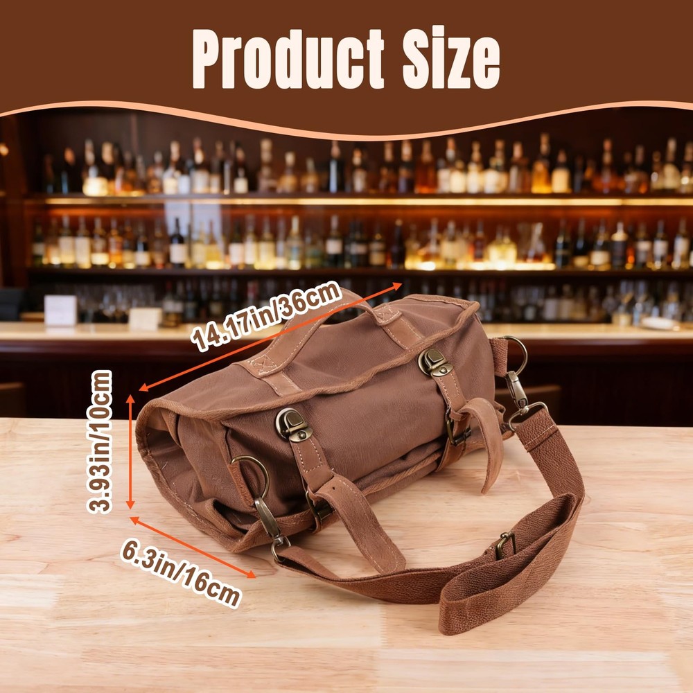 Professional Bartending Kit with Bar Tools Bartender Accessories, Canvas Bag