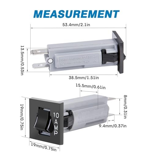 Fuseholder Type W Type Thermal Circuit Breaker - () 5A 1 Pack